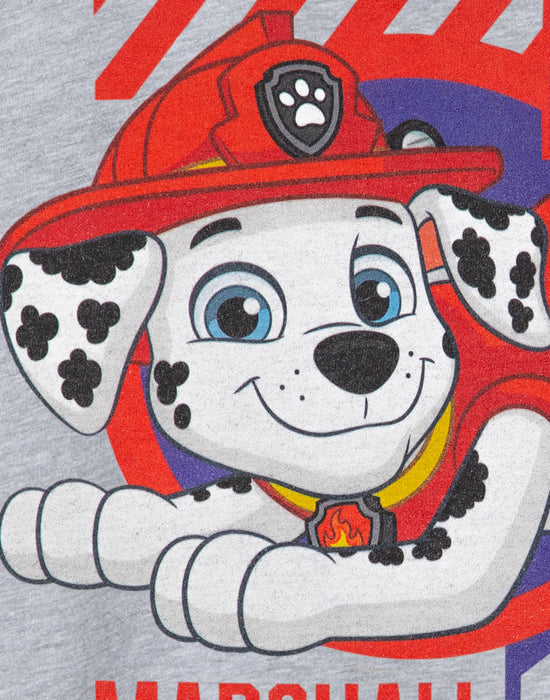 PAW Patrol Marshall Boys Grey Marl Short Sleeved T-Shirt