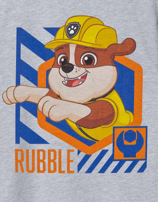 PAW Patrol Rubble Boys Grey Marl T-Shirt
