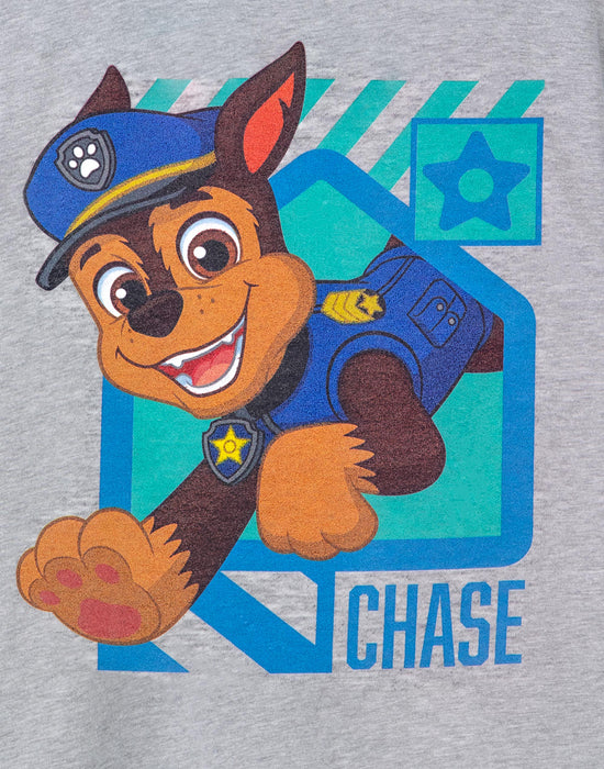 PAW Patrol Chase Boys Grey Marl Short Sleeved T-Shirt