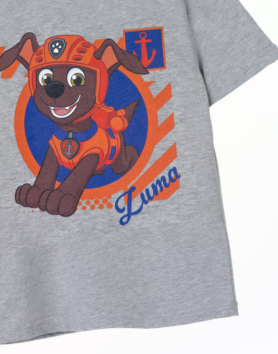 PAW Patrol Zuma Boys Grey Marl Short Sleeved T-Shirt