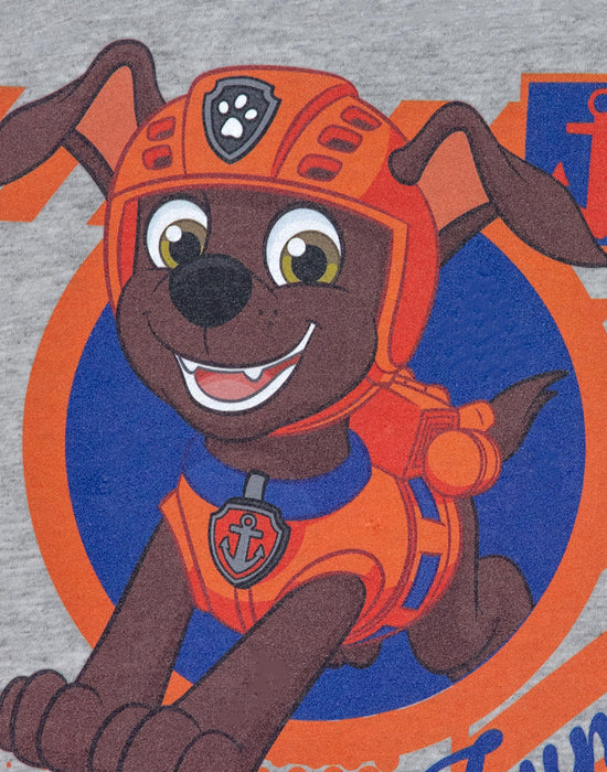 PAW Patrol Zuma Boys Grey Marl Short Sleeved T-Shirt