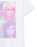 Barbie Colour Block Portrait Little Girls White Short Sleeved T-Shirt