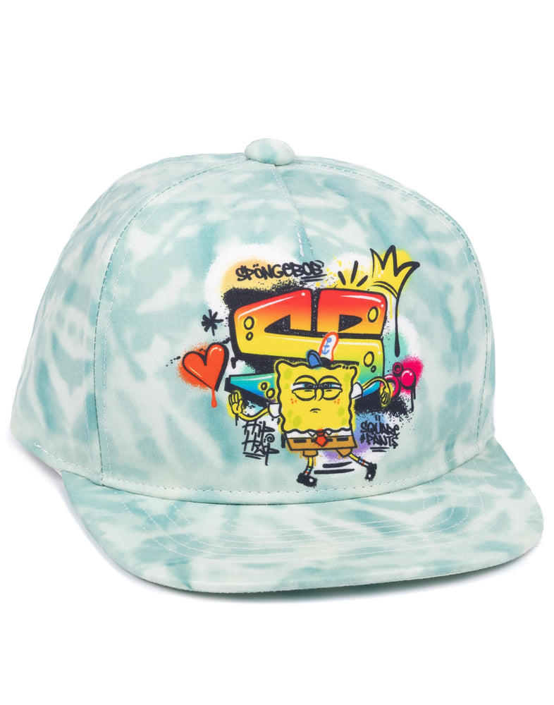 SpongeBob SquarePants Boys Blue Tie Dye Kids Snapback Hat