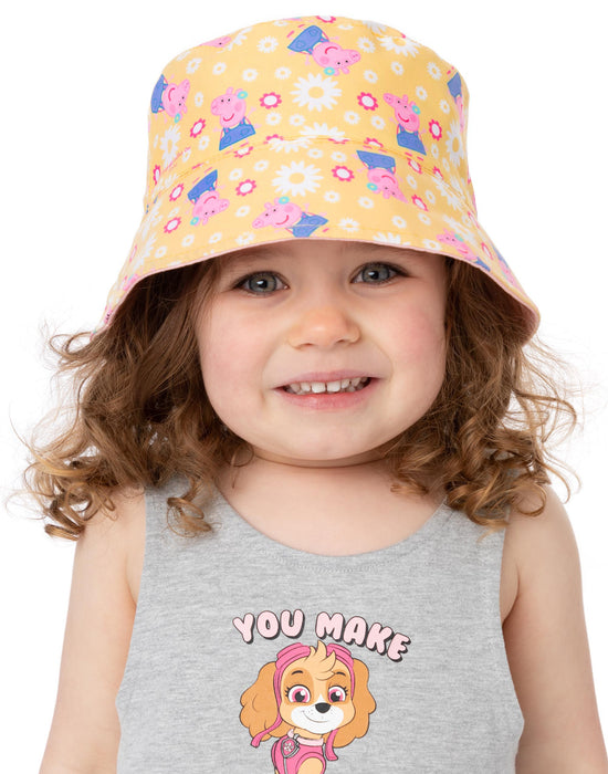 Peppa Pig Girls Reversible Bucket Sun Hat