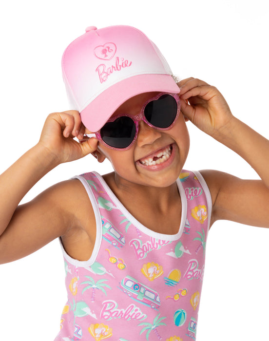 Barbie Girls Pink Baseball Cap and FREE Sunglasses Hat Set