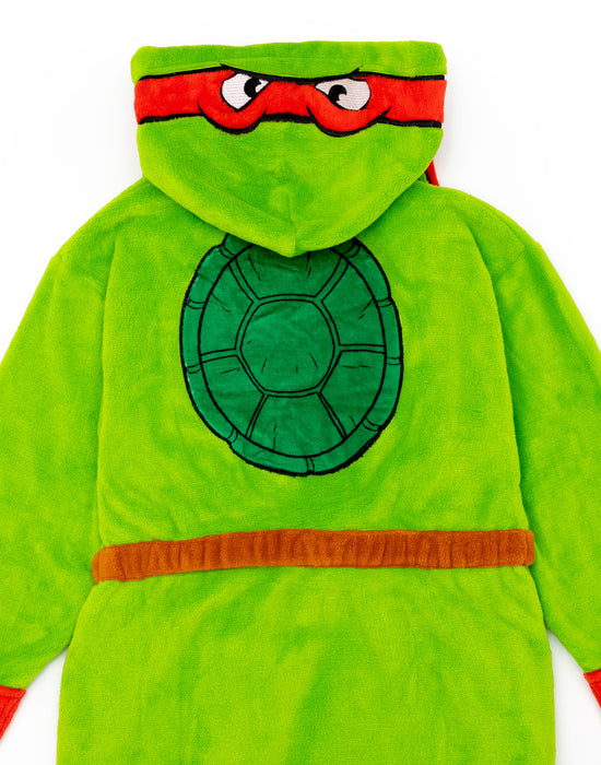 Teenage Mutant Ninja Turtles Boys Green Hooded Bathrobe