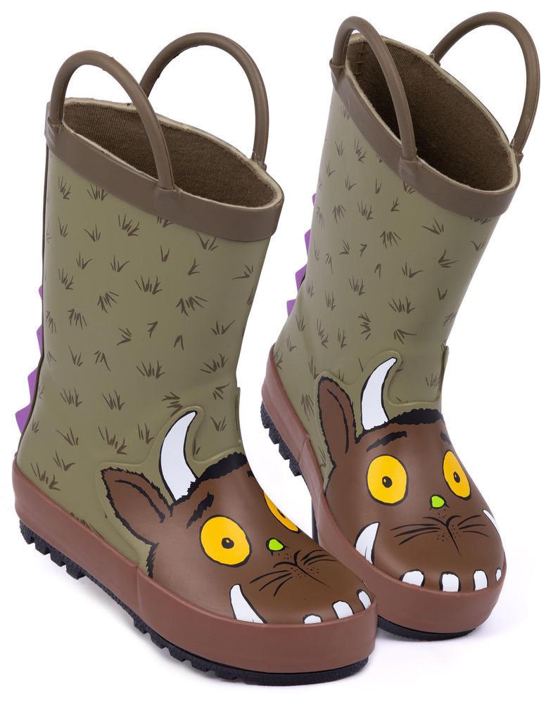 The Gruffalo Kids Character Wellies 3D Spikes Rain Wellington Boots