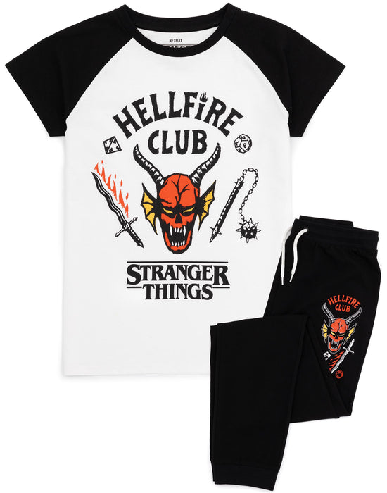 Stranger Things Hellfire Club Kids Unisex T-Shirt Trousers Pyjamas
