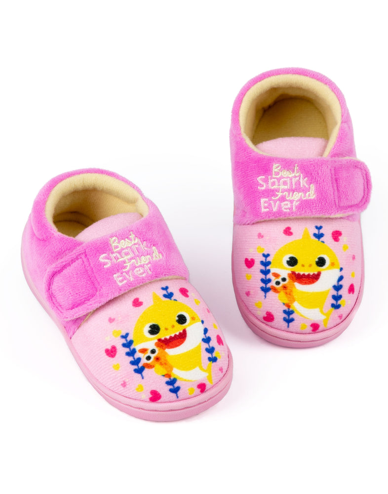 Baby Shark Girls' Pink Slippers