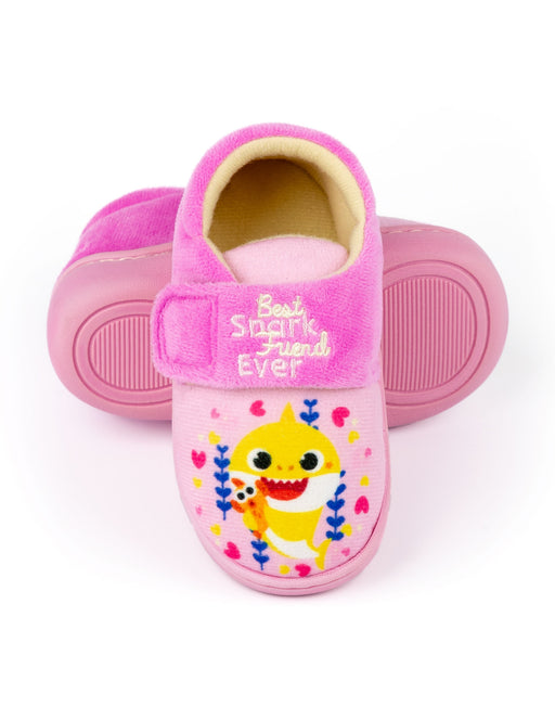 Baby Shark Girls' Pink Slippers