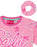 Barbie Girls Pink T-Shirt And Shorts Pyjamas With Scrunchie Set