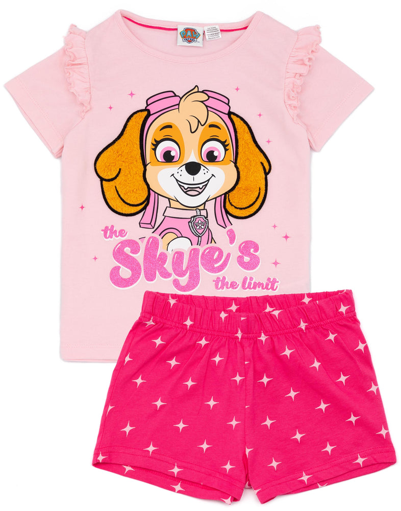PAW Patrol Girls Skye Pink T-Shirt And Shorts Pyjamas