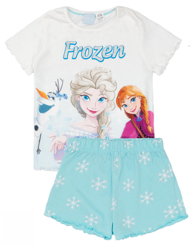 Disney Frozen Girls T-Shirt and Shorts Pyjama Set