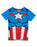 Marvel Captain America Boys T-Shirt and Shorts Pyjamas
