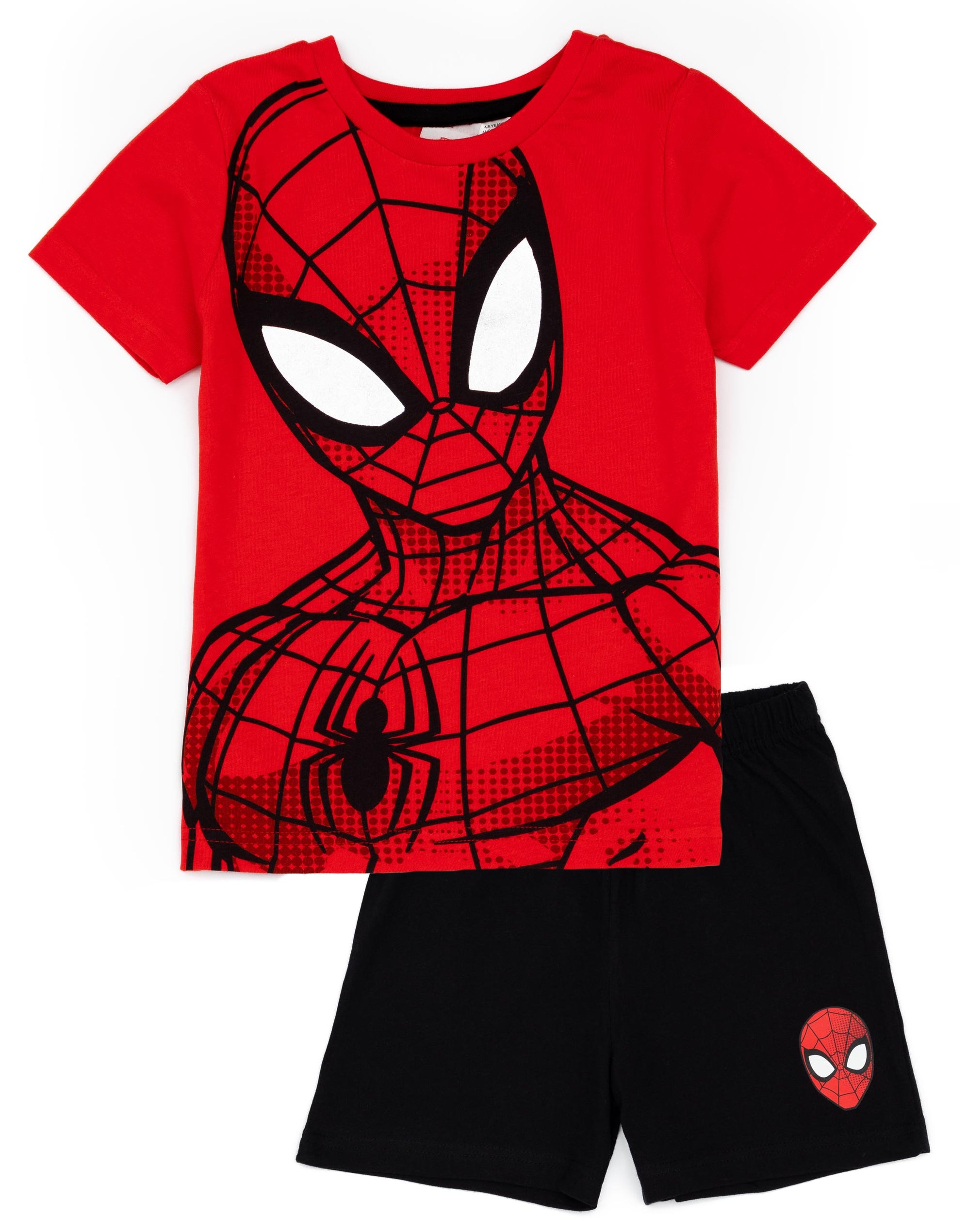Marvel Spider-Man Boys Black and Red T-Shirt and Shorts Pyjamas ...