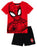 Marvel Spiderman Boys Black and Red T-Shirt and Shorts Pyjamas