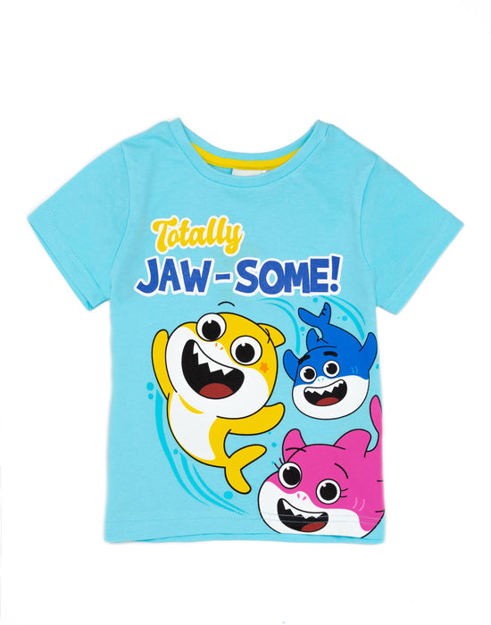 Baby Shark Boys Blue T-Shirt and Shorts Pyjamas