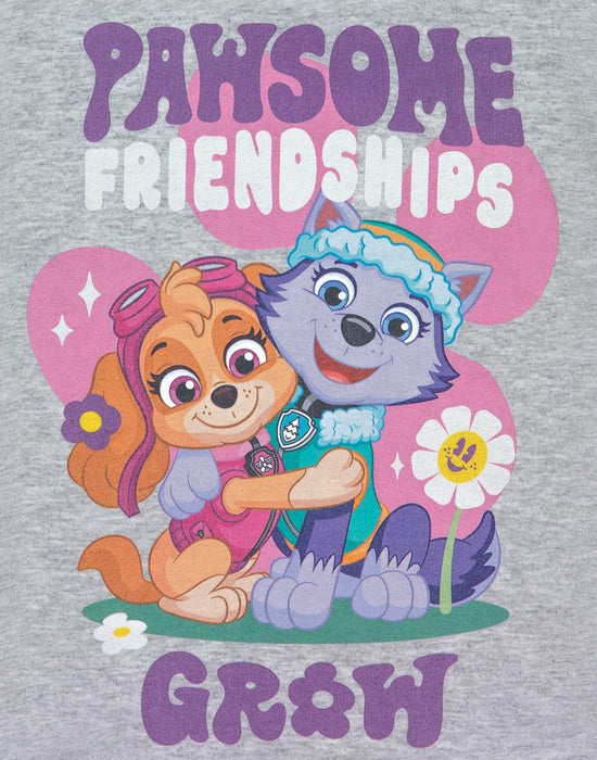 PAW Patrol Pawsome Friendships Kids Grey Marl Short Sleeved T-Shirt