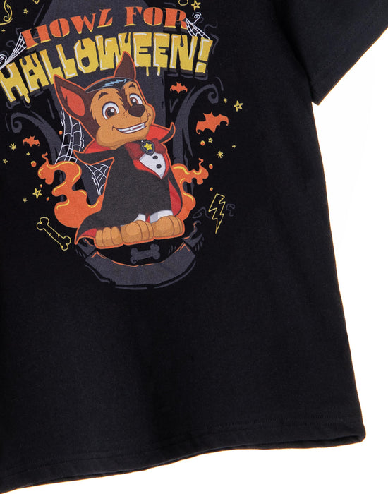 PAW Patrol Howl For Halloween Boys Black Short Sleeved T-Shirt