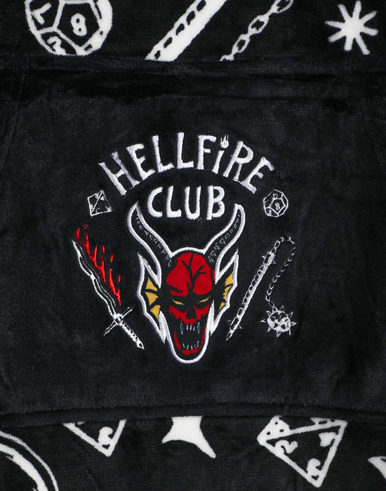 Stranger Things Hellfire Club Kids Blanket Hoodie