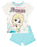 Disney Frozen Girls White Short Sleeve T-Shirt and Shorts Pyjamas