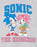 Sonic the Hedgehog Collegiate Sonic & Amy Girls Grey Marl Hoodie