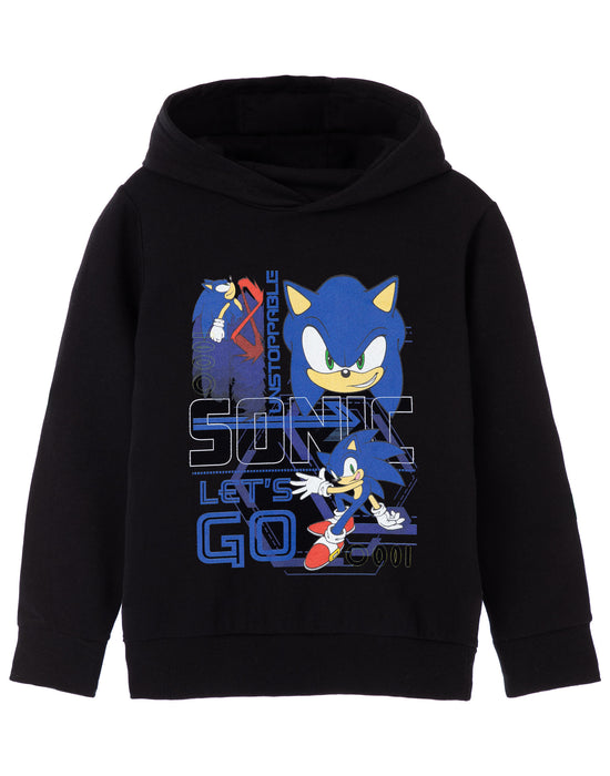 Sonic the Hedgehog Let's Go Boys Black Hoodie
