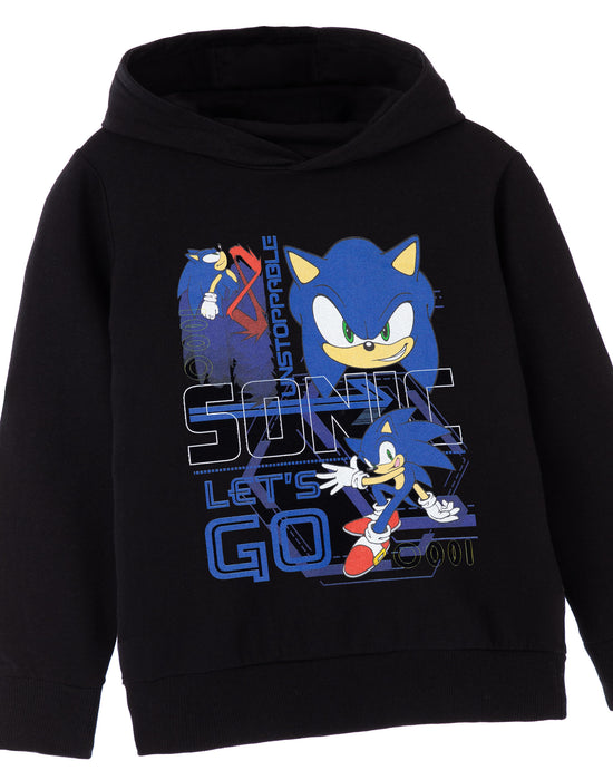 Sonic the Hedgehog Let's Go Boys Black Hoodie