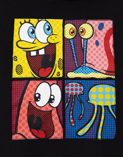 SpongeBob SquarePants Pop Art Kids Black Hoodie