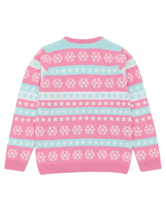 Pusheen Girls Pink Christmas Knit Sweater