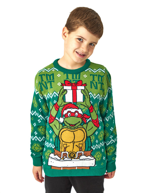Teenage Mutant Ninja Turtles Boys Knitted Christmas Jumper