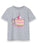 Pusheen Let's Pawty Girls Grey Marl Short Sleeved T-Shirt