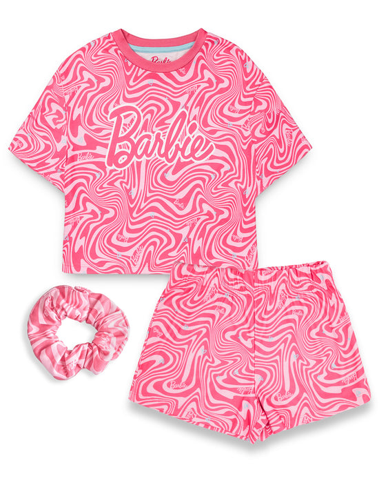 Barbie Girls Short Sleeve Top & Shorts Pyjama Set