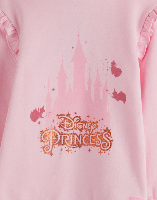 Disney Princess Girls Pink Hoodie with 3D Crown
