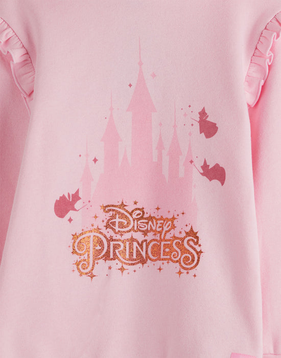 Disney Princess 3D Crown Girls Pink Hoodie