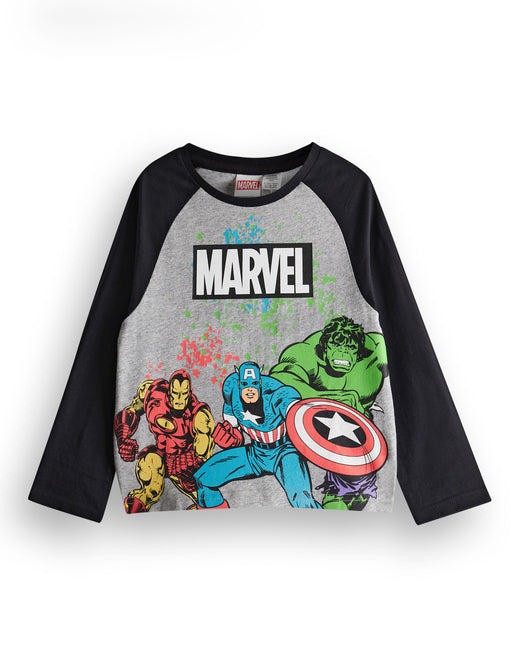 Marvel Avengers Boys Grey & Black Pyjama Set