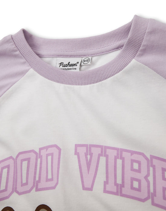 Pusheen Girls Good Vibes Raglan T-Shirt