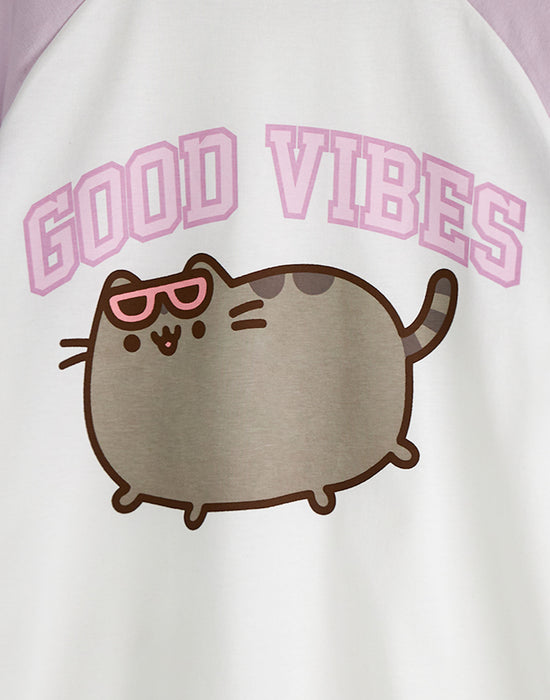Pusheen Girls Good Vibes Raglan T-Shirt