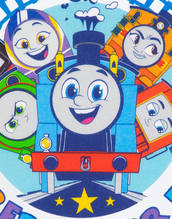 Thomas and Friends Geared Up For Fun White Short Sleeved T-Shirt