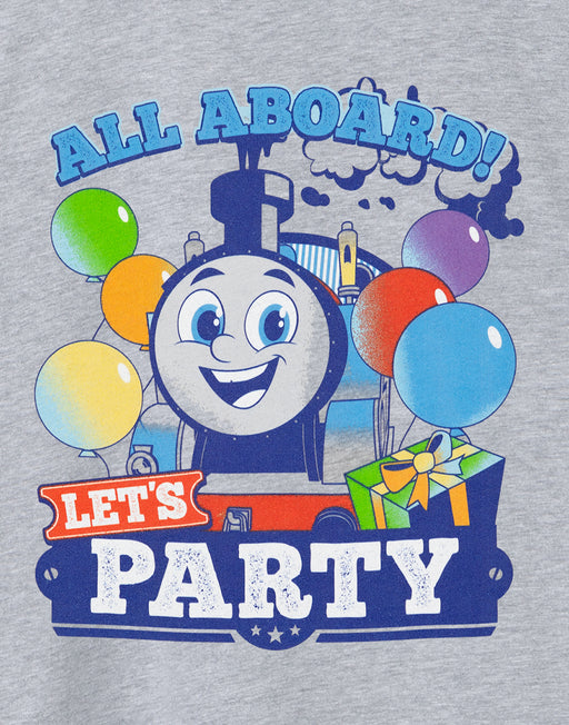 Thomas and Friends Let's Party Grey Marl Short Sleeved T-Shirt