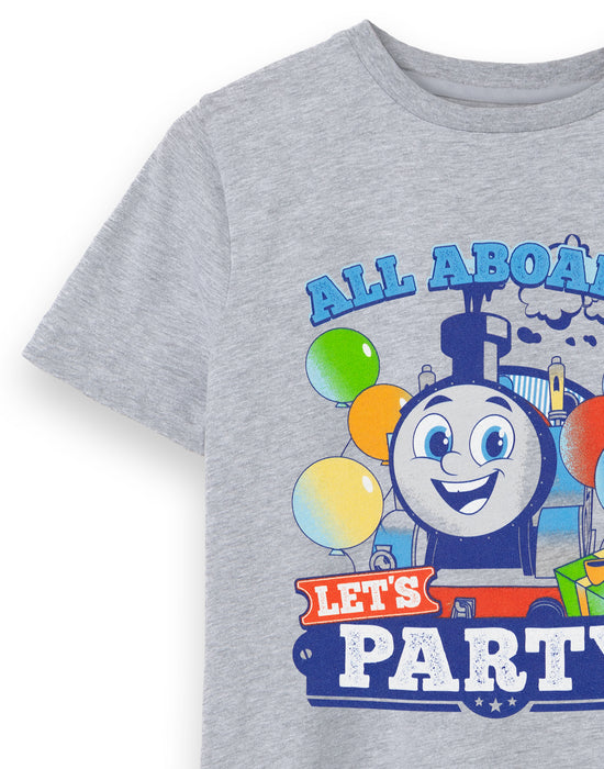 Thomas and Friends Let's Party Grey Marl Short Sleeved T-Shirt