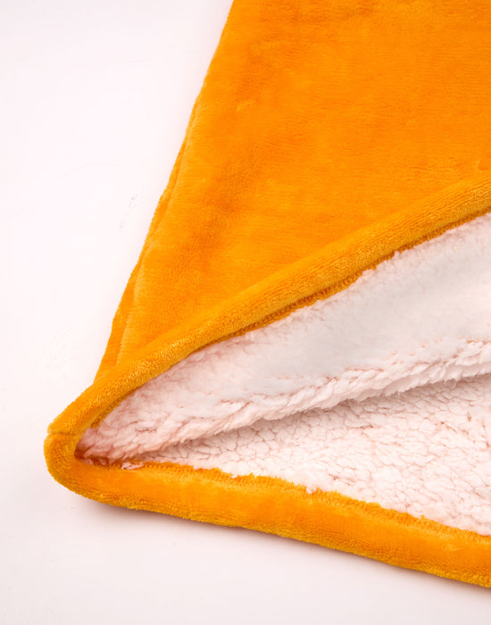 Garfield Novelty Face Unisex Kids Orange Blanket Hoodie