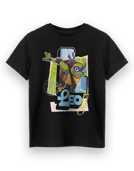 Teenage Mutant Ninja Turtles Leo Black Short Sleeved T-Shirt