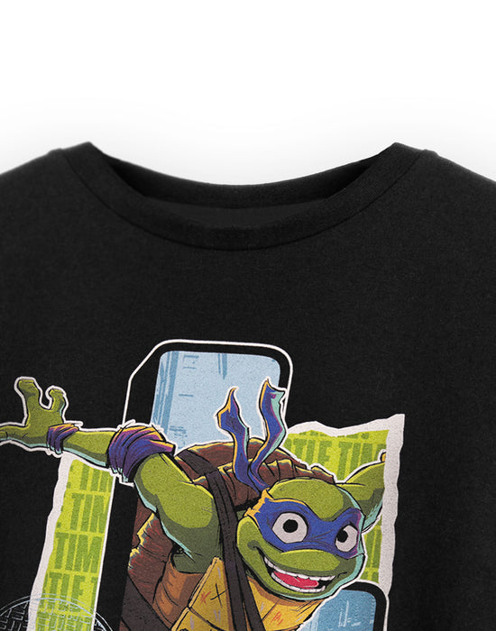 Teenage Mutant Ninja Turtles Leo Black Short Sleeved T-Shirt