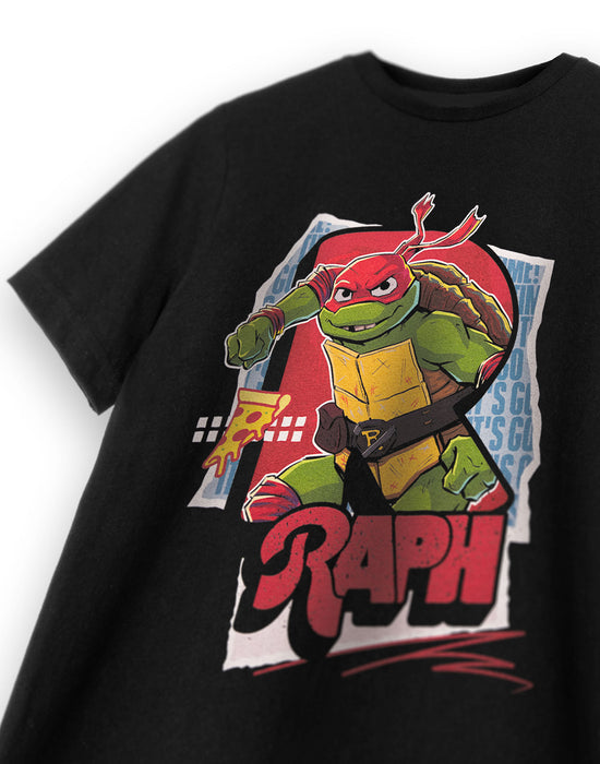 Teenage Mutant Ninja Turtles Raph Black Short Sleeved T-Shirt