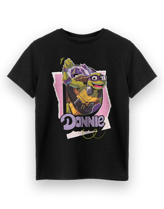 Teenage Mutant Ninja Turtles Donnie Black Short Sleeved T-Shirt