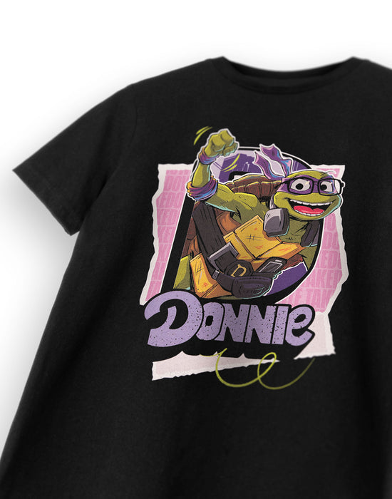 Teenage Mutant Ninja Turtles Donnie Black Short Sleeved T-Shirt