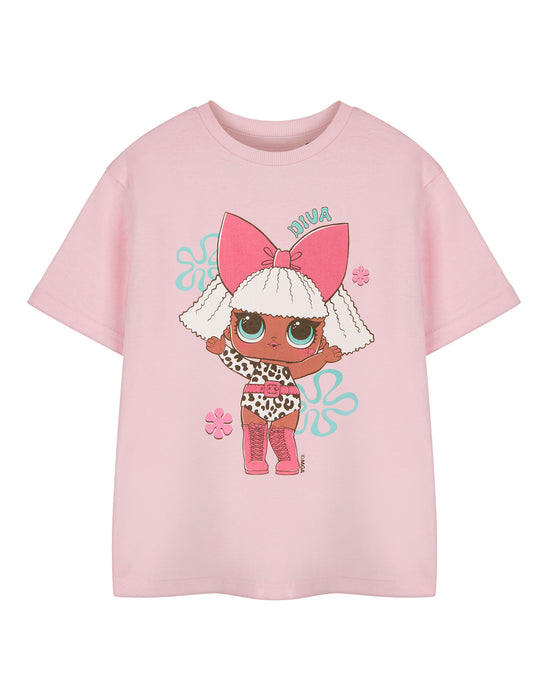 LOL Surprise! Diva Girls Pink Short Sleeved T-Shirt