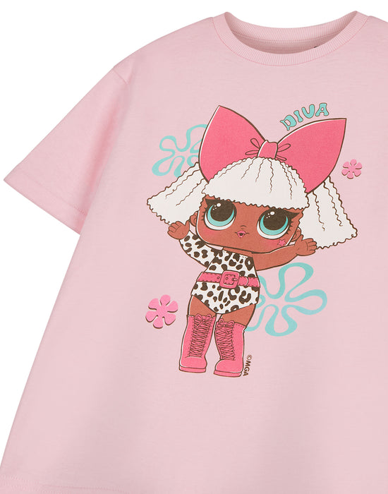 LOL Surprise! Diva Girls Pink Short Sleeved T-Shirt