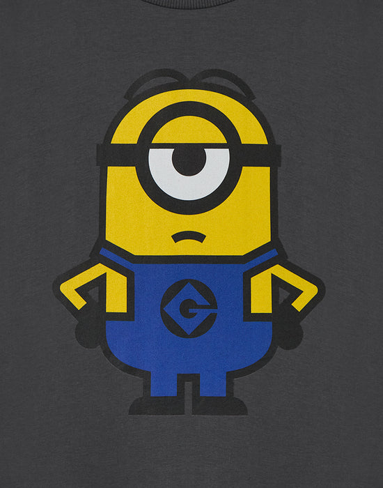 Minions Unisex Kids Charcoal Short Sleeved T-Shirt